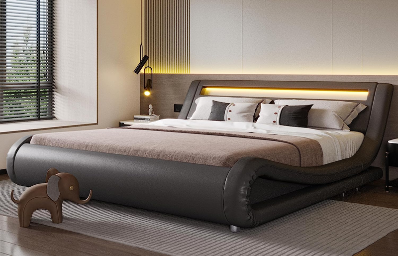 With Led Headboard/mattress Foundation/no Box Sprin