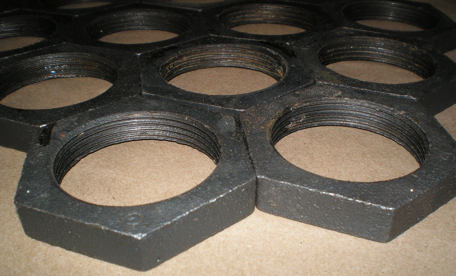 Vintage Plumbing Hexagon Nut Scrap Metal Repurpose Industrial Steampunk Art