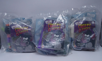 Vintage 2002 Burger King The Simpsons ''Creepy Classics'' Toy Lot (3 pc. Used)