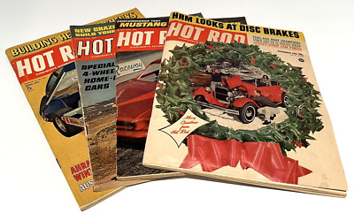 4 Issue Vintage Lot of 1964/66/67/70 HOT ROD Magazines (*READ DESCRIPTION*)
