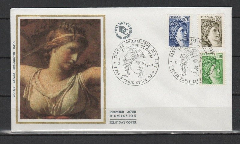 Fdc Soie 1978 Sabine Art Tableaux J.L. David Oblit. Paris Cedex 09 /L4635