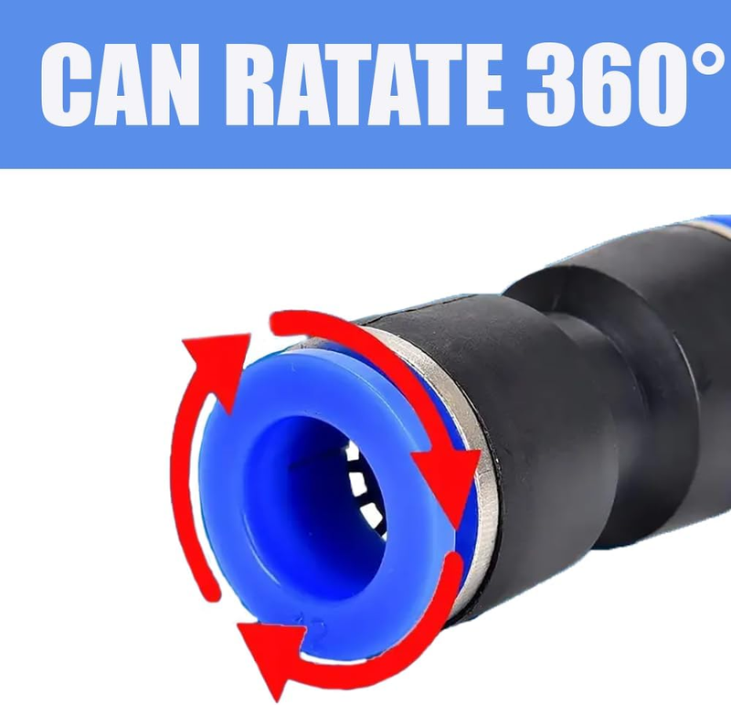 60PCS Pneumatic Push to Connect Fittings Kit 1/2 '' 3/8 '' 5/16 '' 1/4 '' 5/32 S