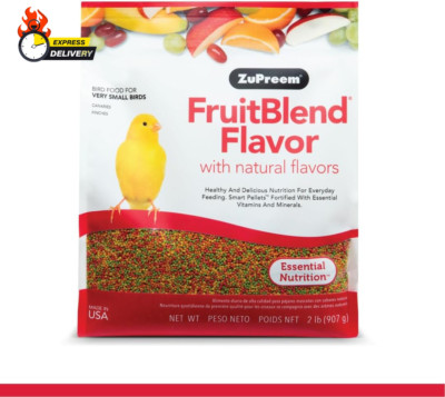 Fruitblend Flavor Pellets Bird Food for Very Small Birds, 2 Lb - Daily Blend Mad