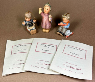 Berta Studio Hummel Ashton-Drake Set #3 Holiday Ornaments (3 Figures) Goebel