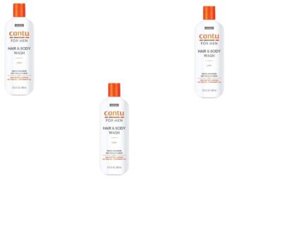BL  Cantu For Men 2-In-1 Hair & Body Wash 13.5oz each *THREE PACK*