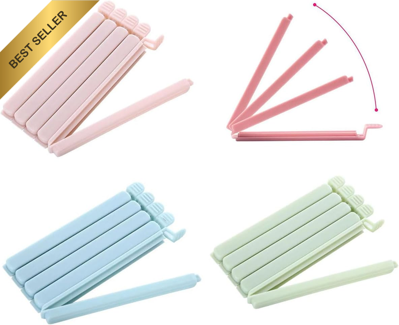 30-Pack Reusable Bag Clips for Food Storage, Airtight Sealing Chip Clips for Sna