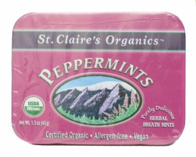 St. Claire's Organics Peppermints Herbal Breath Mints - 1.5 oz