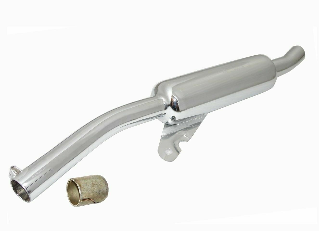 Fits Royal Enfield Classic 350 500cc Angular Upswept Exhaust Silencer Chrome  