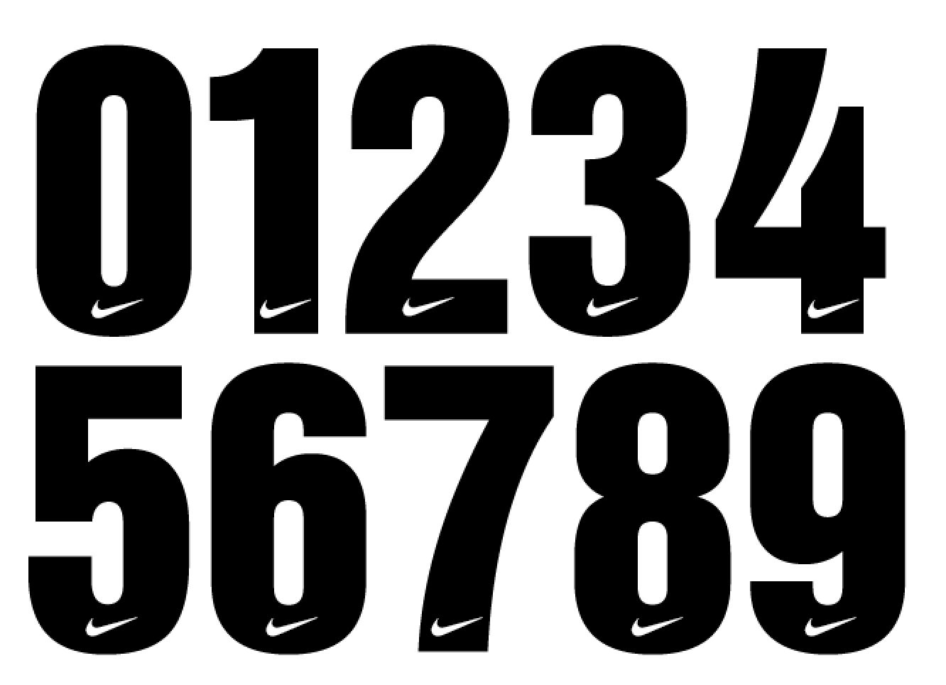 Nike 90s Style Vinyl Football Shirt Soccer Numbers Heat