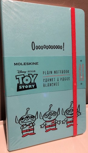 Moleskine Toy Story Limited Edition Notebook, Large, Plain, Light Blue, Hard NEW