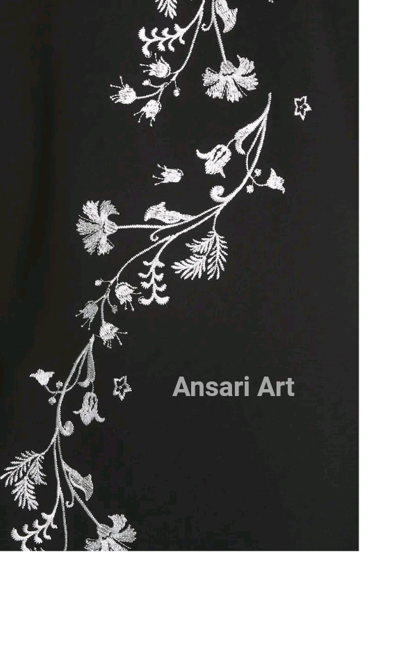 Pre-owned Art Women Floral Embroidered Blazer Personalized Black Cotton Jacket Westen Py