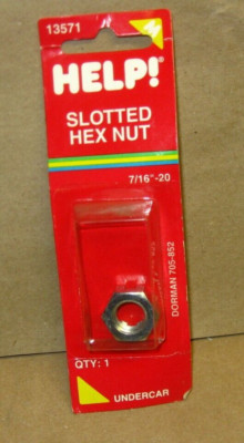 Help / Motormite 13571 slotted hex nut