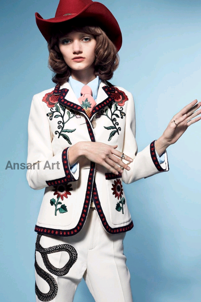Pre-owned Art Women Custom Made Designer 2pc Suit Heavy Embroidered Premium Cotton Prom Py In White