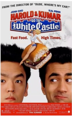Harold And Kumar Go To White Castle Movie Poster 27x40 Double Sided Original