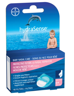 HydraSense Protective Filters for Baby Nasal Aspirator 40 Pack