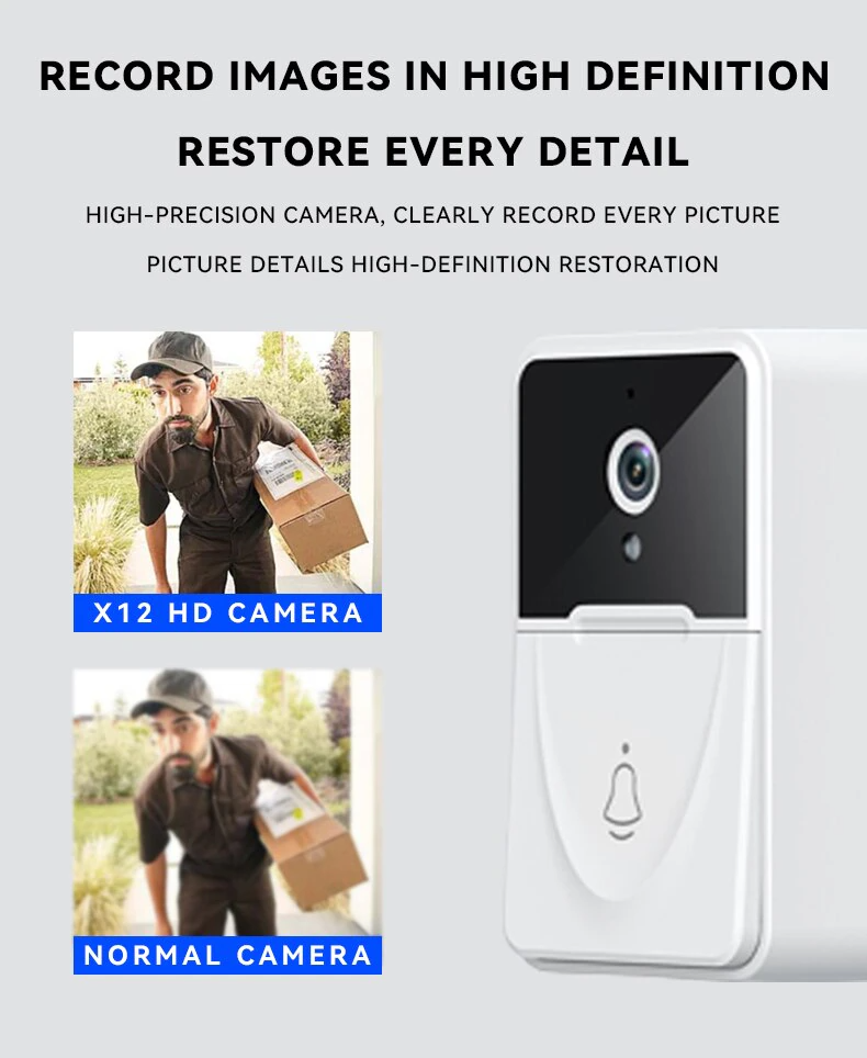 Smart Wireless WiFi Video Doorbell Phone Camera Door Bell Ring Intercom Security