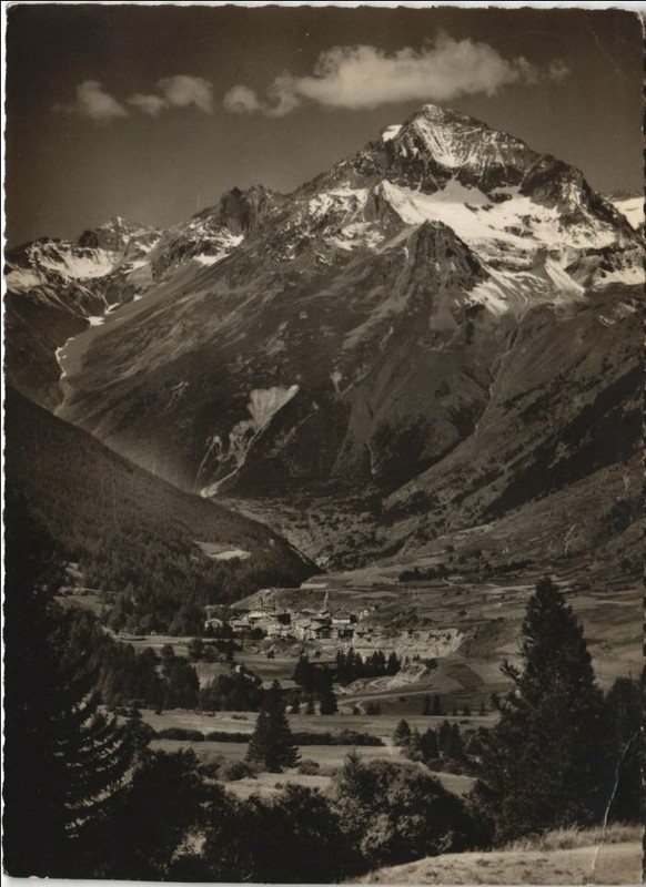 Cpm Lanslebourg La Ville Dans Son Nid Et La Dent Parachee (1194106)