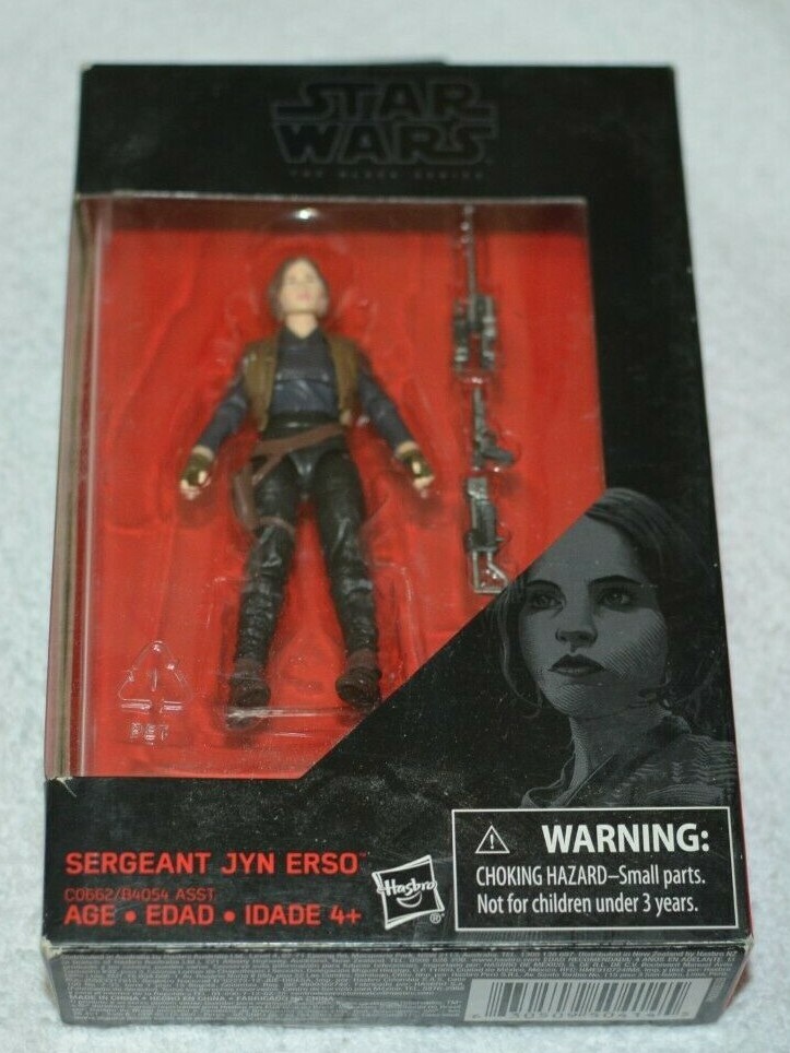 STAR WARS BLACK SERIES 375 FIGURE SERGEANT JYN ERSO New in Worn Box Free Ship