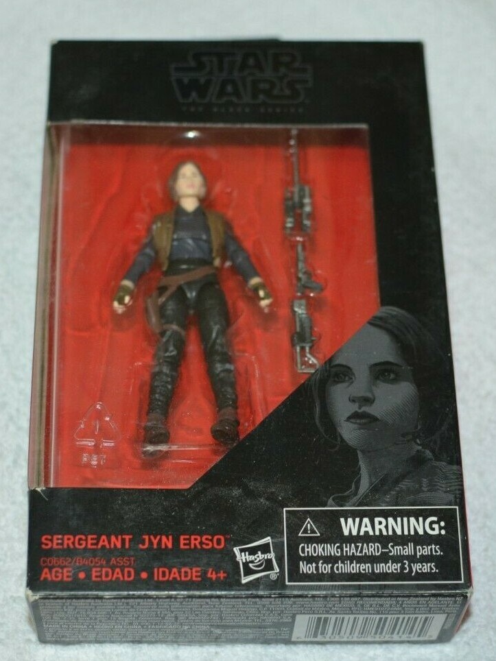 STAR WARS BLACK SERIES 375 FIGURE  SERGEANT JYN ERSO New in Worn Box Free Ship