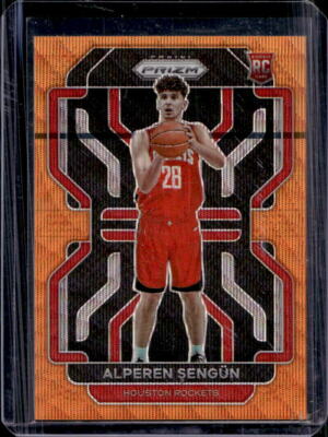 2021-22 Panini Prizm Alperen Sengun Rookie RC Orange Wave Prizm #03/60 Rockets
