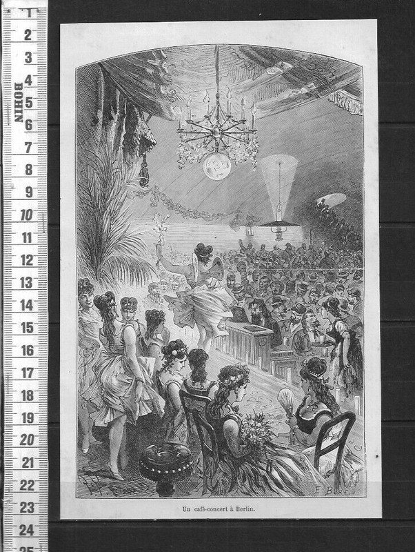 G753  / Gravure /  Un Cafe Concert A Berlin