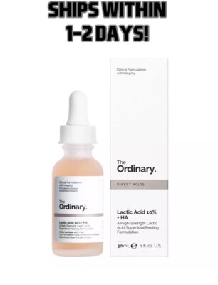 The Ordinary Lactic Acid 10% + HA 30ml New in Box USA Seller