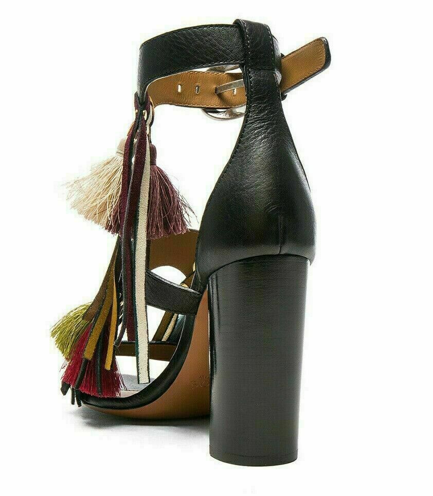 Pre-owned Chloé Chloe Iconic Miki Court Shoes Heels Sandals Shoes Mules Sandals 37 In Black