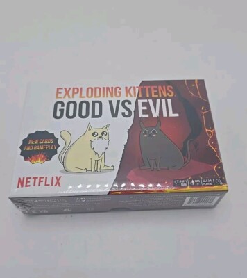 Exploding Kittens: Bored game Good vs Evil New Netflix Card Game Sealed NEW