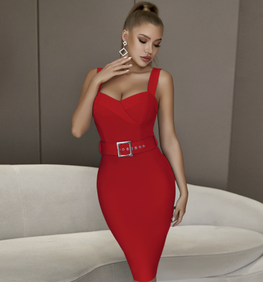 Thick spaghetti top strap dress