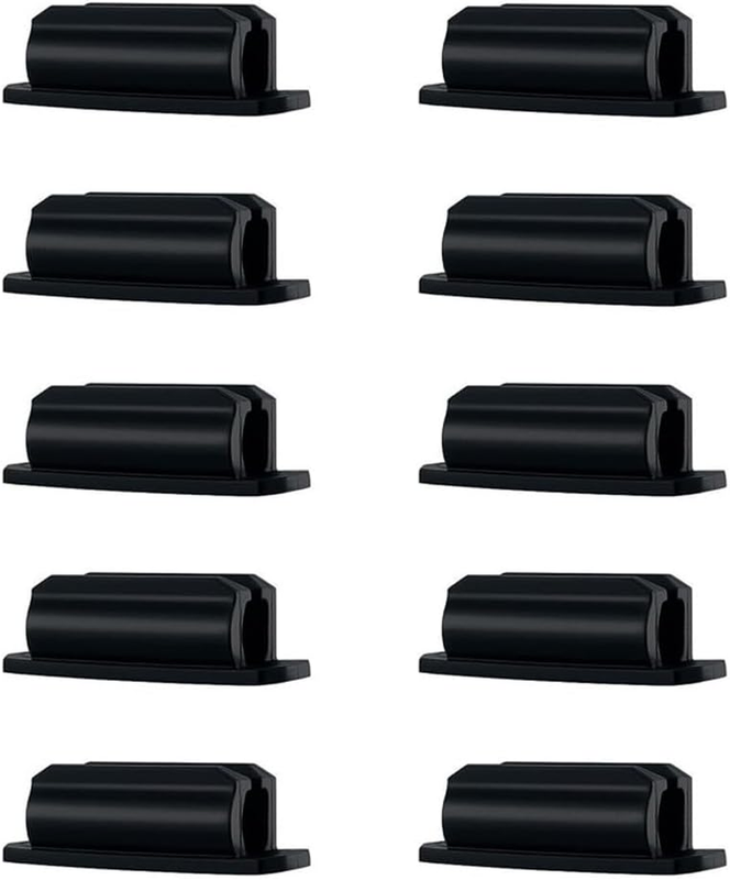 10Pcs Adhesive Silicone Pen Holder Clips with 10Pcs Adhesive Stickers, Adhesive