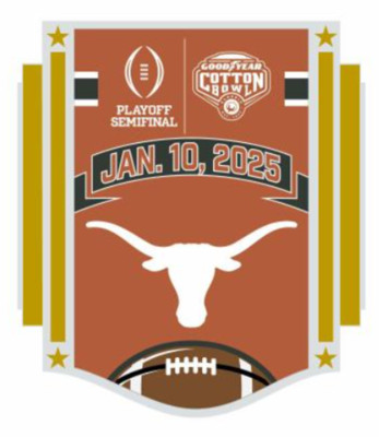 2025 Cotton Bowl Texas Longhorns CFP Semi-Finals Lapel Pin
