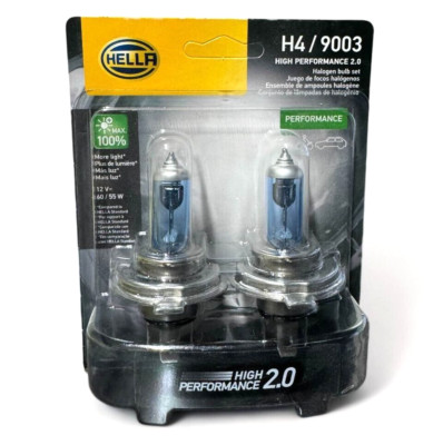 NEW X2 HELLA H4 / 9003 Headlight Bulb Halogen 12V - 55/60W HIGH PERFORMANCE