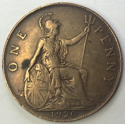 イギリス 1920年 1シリング 硬貨　美品 Great Britain 1920 One Penny | eBay