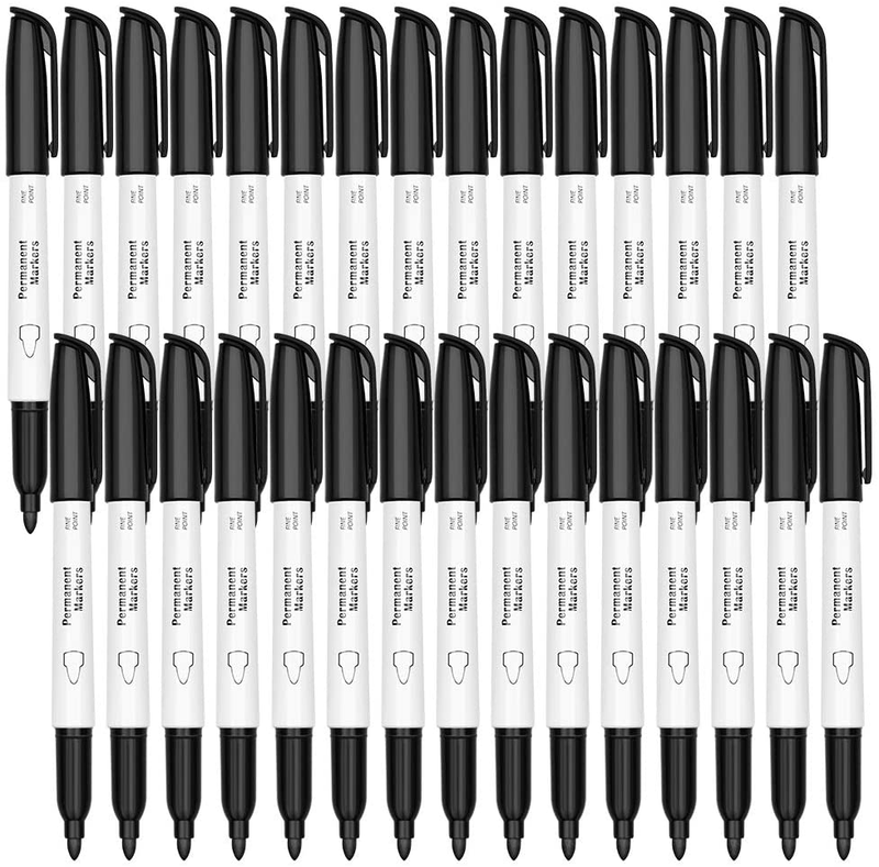 Pen, Black Fine Point Tip Permanent Marker Pens Set For Writin
