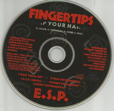 E.S.P. Fingertips 5TRX REMIXES &FUNKY VOCAL& INSTRUMENTAL PROMO DJ CD single esp