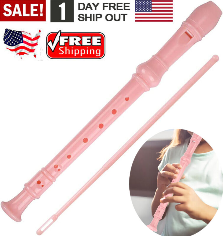 13in 8 Holes Soprano Recorder Flute High Pitch Reed Pipe Kids Flutes Beginner