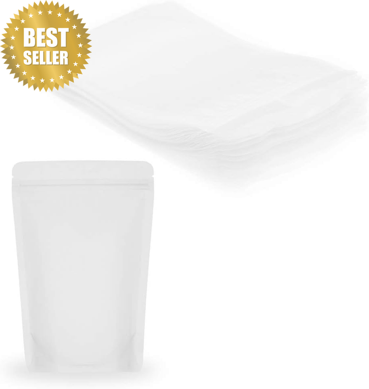 50Pcs 4.3X6.7Inches Matte Frosted (Not Clear) Zipper Resealable Stand up Drink B