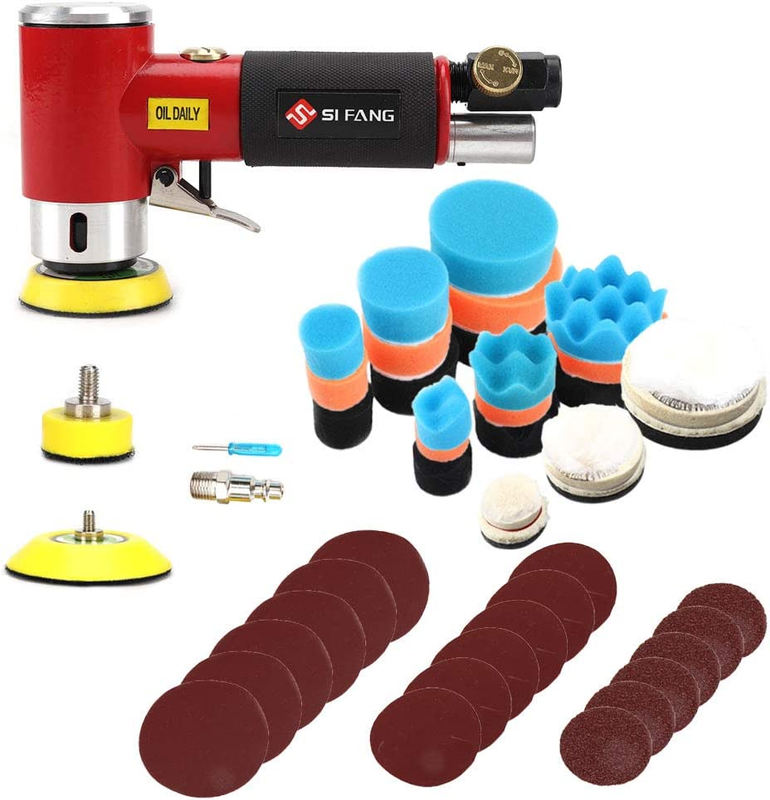 2Inch 3Inch Mini Air Sander Random-Orbital Polisher for Car,Random Orbital Dual