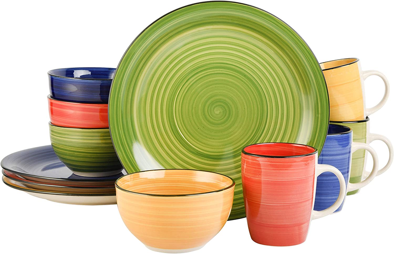 Gibson Home Vibes Dinnerware Set, Service for 4 (12Pcs), Ass