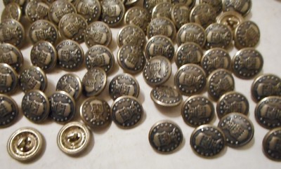 LOT OF 240+ USED VINTAGE US AIR FORCE SILVER PLATED  BRASS COAT BUTTONS