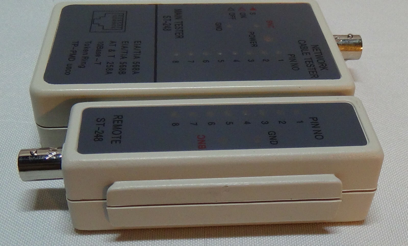 Network Cable Tester LAN RJ45 BNC Test Tool Coax Signal Handheld With Case