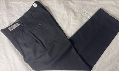 NEW CINTAS 865-35 Size 38X30 Black Pleated Comfort Flex Uniform work pant J199