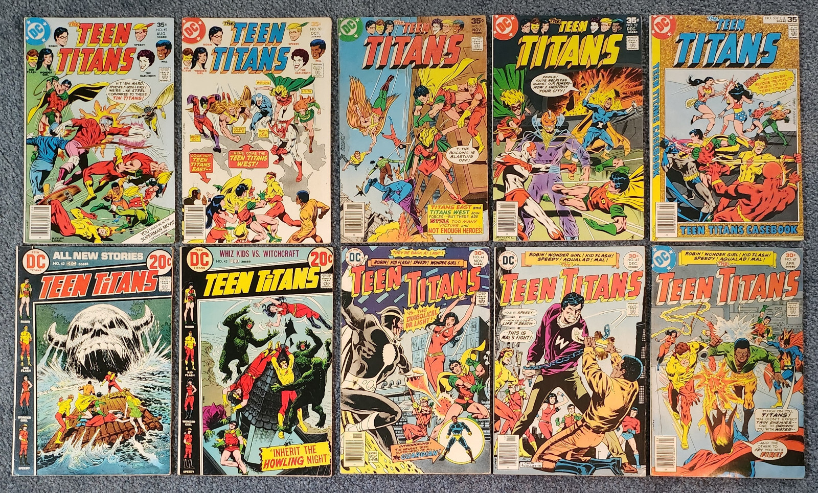 Teen Titans #42-45,47,49-53 DC Comics 1976-78 1st App. of