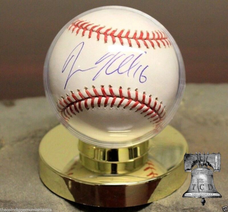 2 Original Gold Base Baseball Autograph Display Case Holder Bcw Acrylic Stand