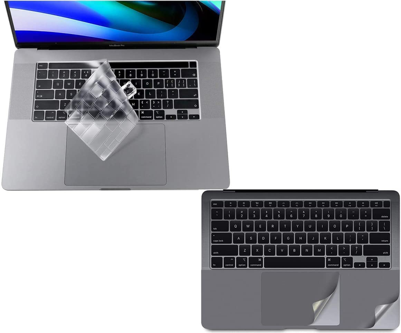 Ultra Thin Keyboard Cover + Palm Rest Cover for 2020 Newest Macbook Pro 13 Inch