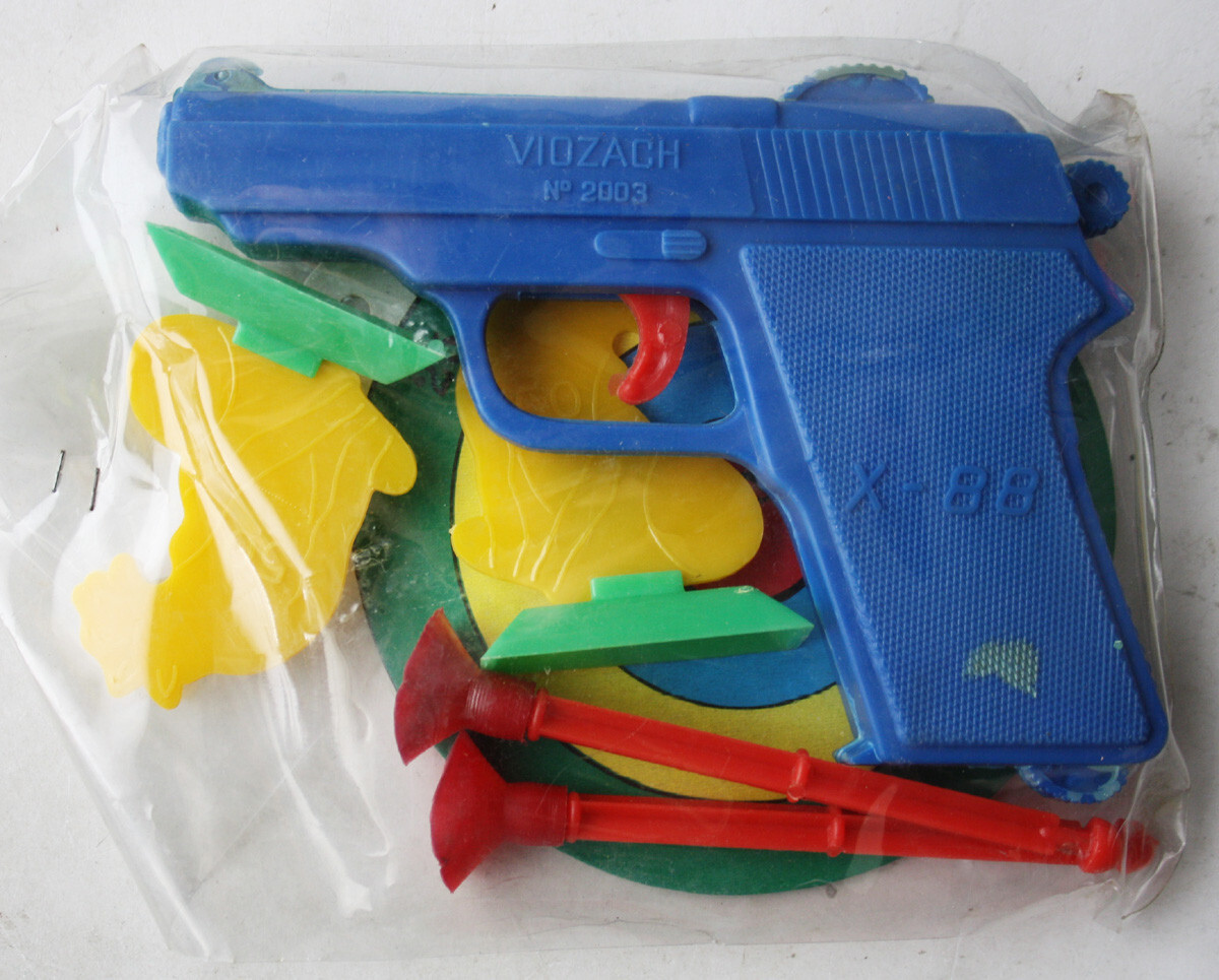 VINTAGE 70'S VIOZACH X-88 PLASTIC SPRING DART PISTOL GUN +