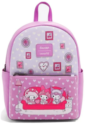 Loungefly Sanrio My Melody Kuromi SLEEPOVER Mini Backpack NEW Hello Kitty Friend
