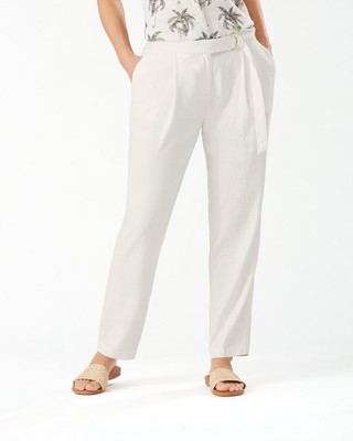 Женские льняные брюки Tommy Bahama Womens Willa Stretch, кокос, 12