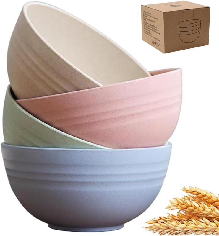 Reusable Unbreakable Cereal Bowls 24 Oz Soup Salad Rice Dess