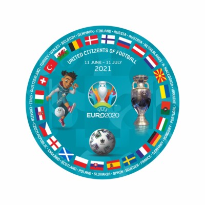 European Football Championship 2020 ( 2021 ), Stamps, without perforation MNH OG